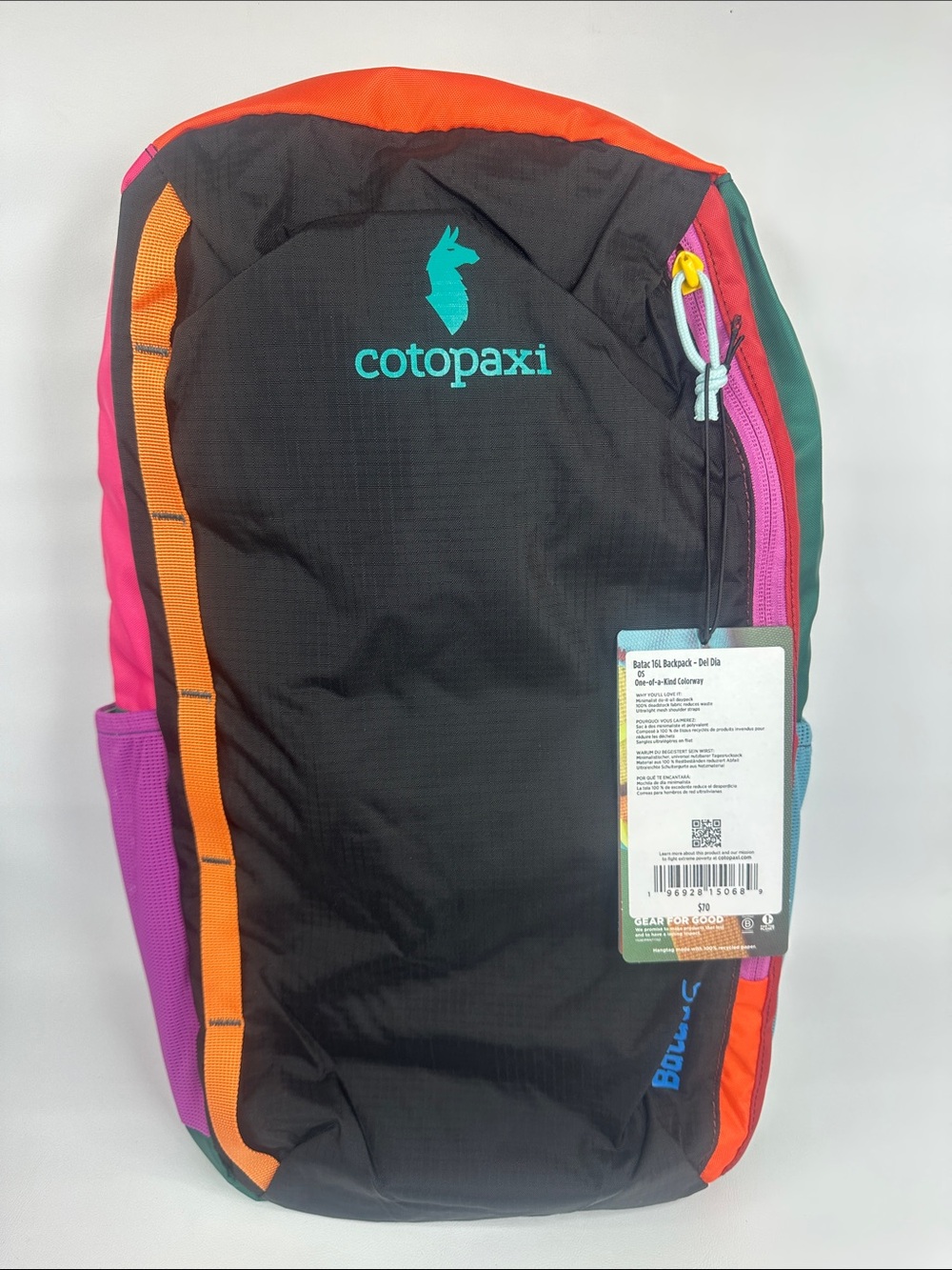 Cotopaxi Batac Del Día 16L Backpack One-of-a-Kind Multicolor Lightweight Daypack